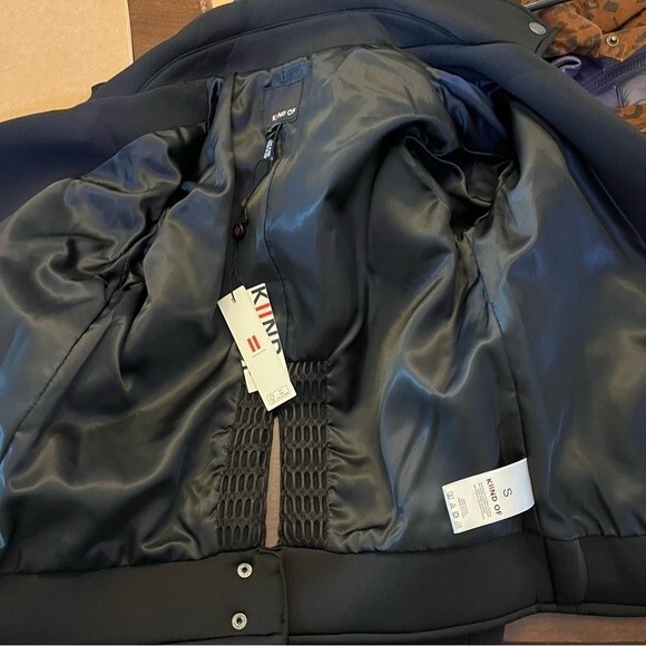 NWT Kind Of Black Mira Scuba Moto Jacket Small - Picture 5 of 9